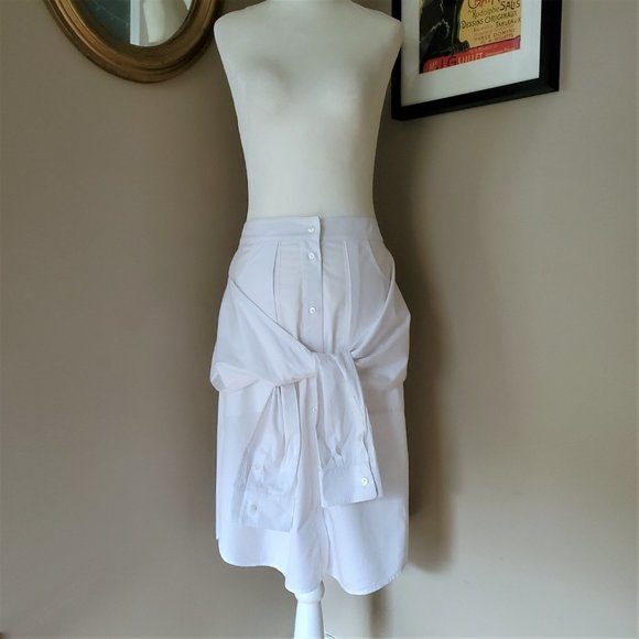 Alexander Wang Sleeve Tied White Skirt Size 4 EUC - Picture 3 of 16